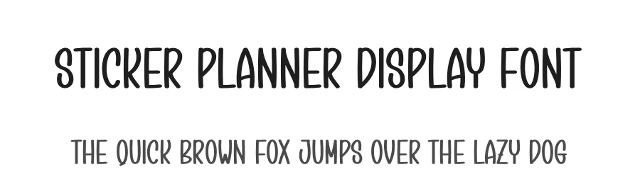 Sticker Planner Display Font by creativeletter — Display Font