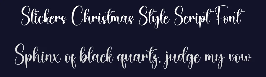 Stickers Christmas Style Script Font by creativeletter — Script Handwritten Font — thumbnail 2