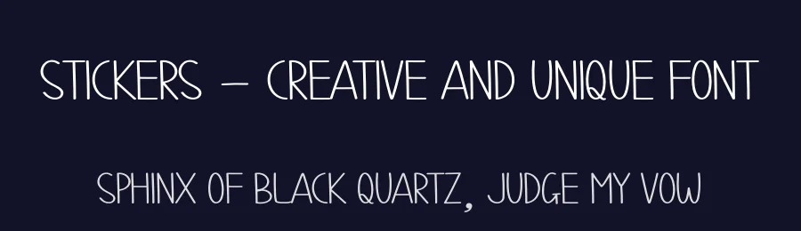 Stickers – Creative And Unique Font by andikastudio — Display Font — thumbnail 2