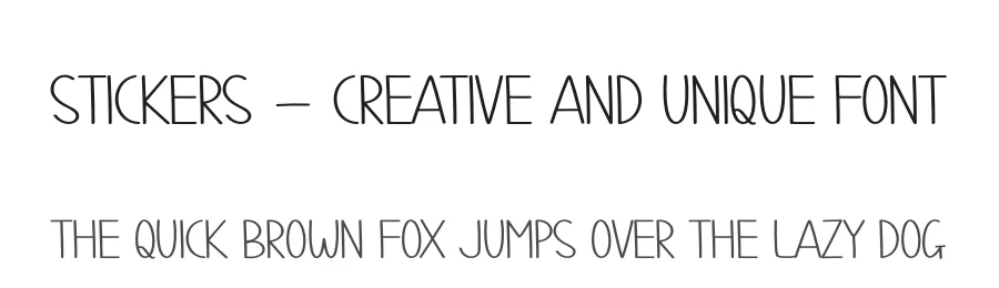 Stickers – Creative And Unique Font by andikastudio — Display Font