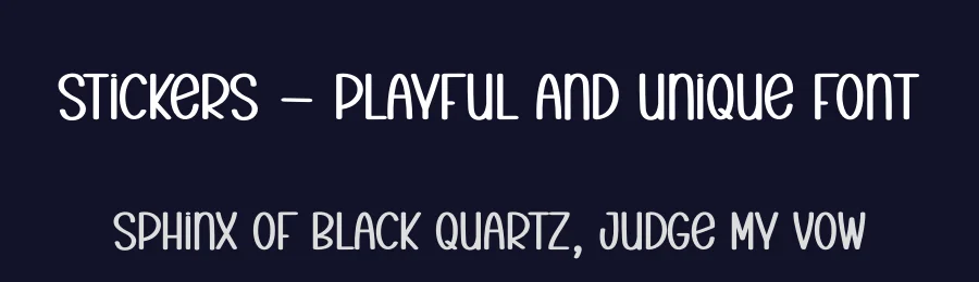 Stickers – Playful And Unique Font by creativeletter — Display Font — thumbnail 2
