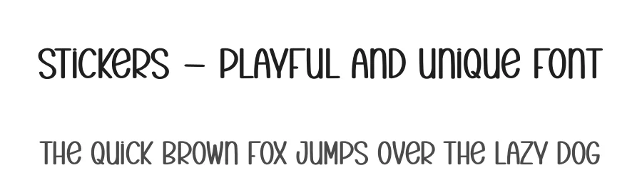 Stickers – Playful And Unique Font by creativeletter — Display Font