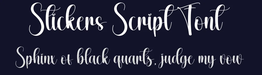 Stickers Script Font by creativeletter — Script Handwritten Font — thumbnail 2