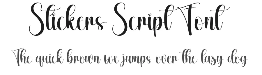 Stickers Script Font by creativeletter — Script Handwritten Font