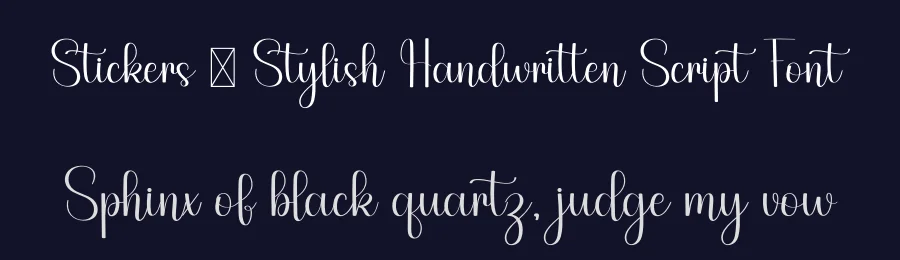 Stickers – Stylish Handwritten Script Font by freshtypeink — Script Handwritten Font — thumbnail 2
