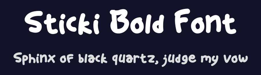 Sticki Bold Font by waptype0894 — Decorative Font — thumbnail 2