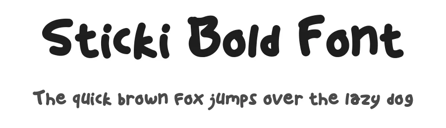 Sticki Bold Font by waptype0894 — Decorative Font