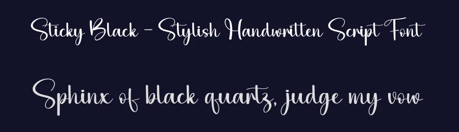 Sticky Black – Stylish Handwritten Script Font by andikastudio — Script Handwritten Font — thumbnail 2