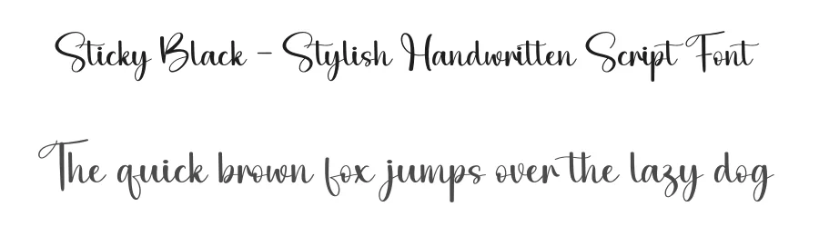 Sticky Black – Stylish Handwritten Script Font by andikastudio — Script Handwritten Font