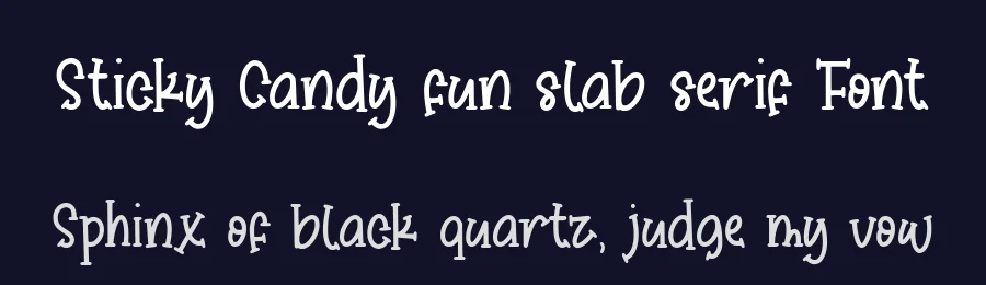 Sticky Candy fun slab serif Font by balpirick — Slab Serif Font — thumbnail 2