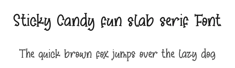 Sticky Candy fun slab serif Font by balpirick — Slab Serif Font