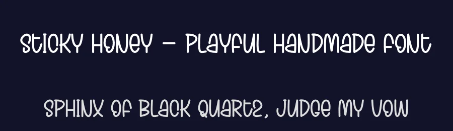 Sticky Honey – Playful Handmade Font by andikastudio — Display Font — thumbnail 2