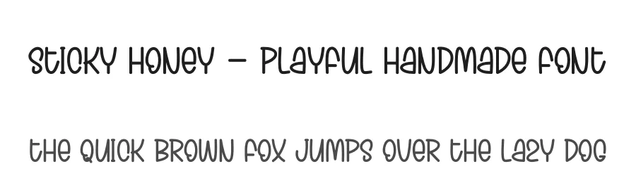 Sticky Honey – Playful Handmade Font by andikastudio — Display Font