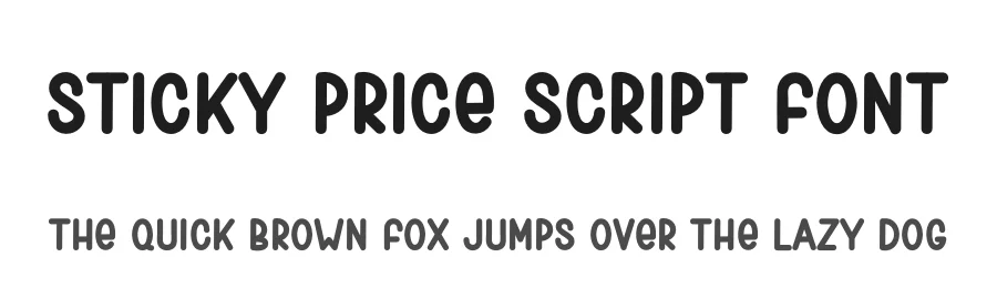 Sticky Price Script Font by freshtypeink — Script Handwritten Font