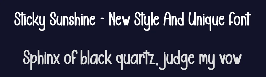 Sticky Sunshine – New Style And Unique Font by andikastudio — Display Font — thumbnail 2