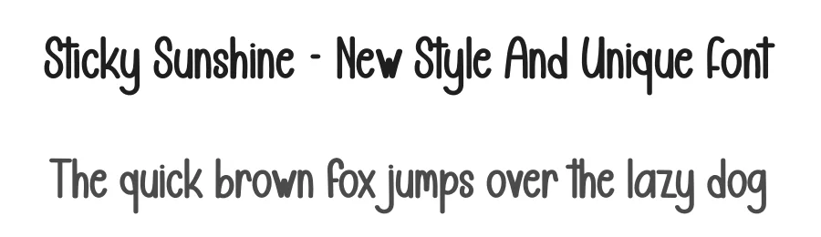 Sticky Sunshine – New Style And Unique Font by andikastudio — Display Font