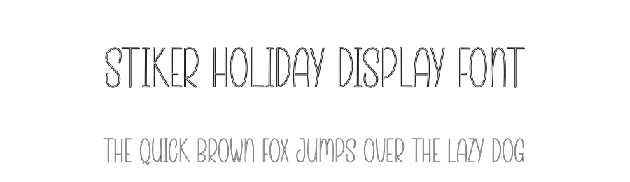 Stiker Holiday Display Font by andikastudio — Display Font