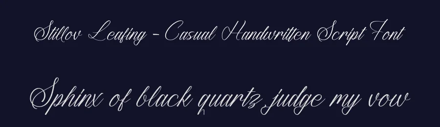 Stillov Leafing – Casual Handwritten Script Font by stylishtype.co — Script Handwritten Font — thumbnail 2