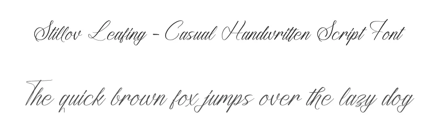Stillov Leafing – Casual Handwritten Script Font by stylishtype.co — Script Handwritten Font