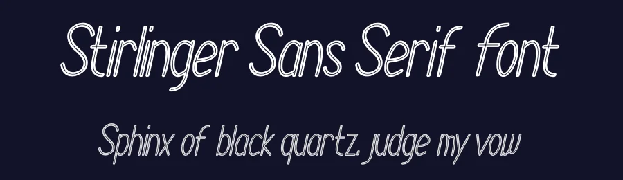 Stirlinger Sans Serif Font by kumsstudio — Sans Serif Font — thumbnail 2