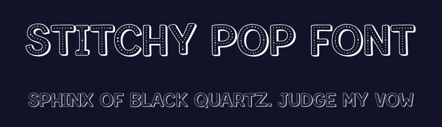 Stitchy Pop Font by Creativetacos — Display Font — thumbnail 2