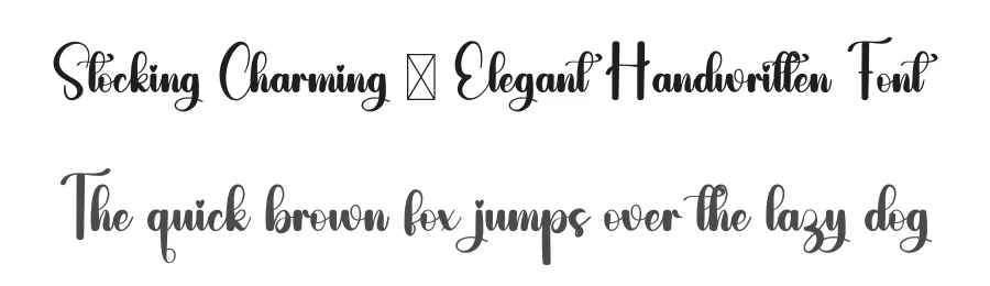 Stocking Charming – Elegant Handwritten Font by freshtypeink — Script Handwritten Font