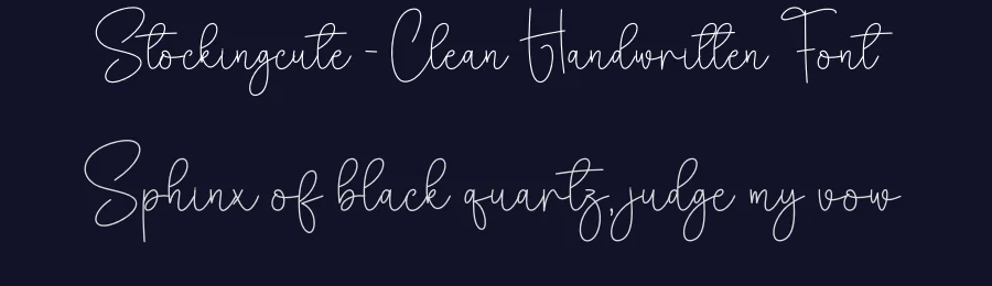 Stockingcute – Clean Handwritten Font by creativeletter — Script Handwritten Font — thumbnail 2