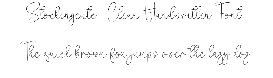 Stockingcute – Clean Handwritten Font by creativeletter — Script Handwritten Font
