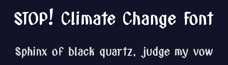 STOP! Climate Change Font by zai — Script Handwritten Font — thumbnail 2