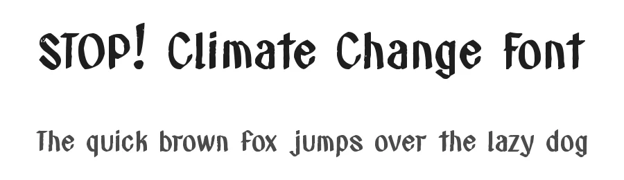 STOP! Climate Change Font by zai — Script Handwritten Font