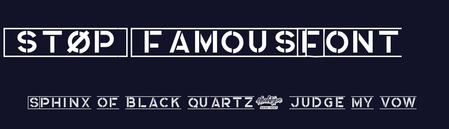 Stop Famous Font by noahtype — Decorative Font — thumbnail 2