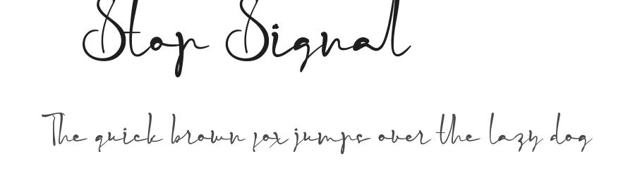 Stop Signal by edricstudio — Script Handwritten Font