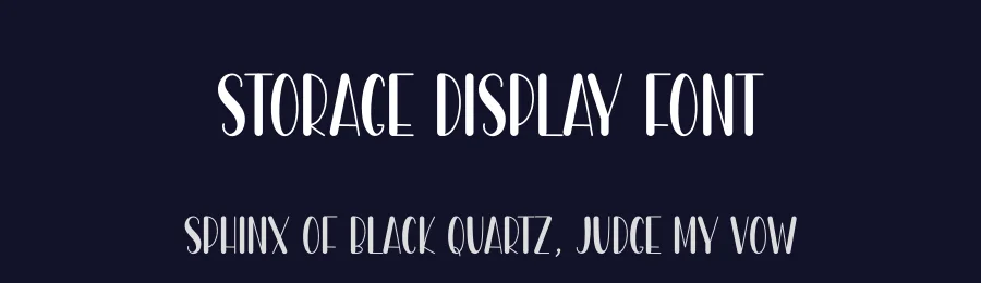 Storage Display Font by creativeletter — Display Font — thumbnail 2