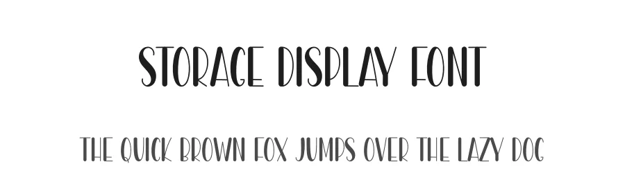 Storage Display Font by creativeletter — Display Font