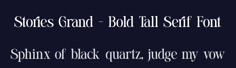 Stories Grand – Bold Tall Serif Font by timelesstype.co — Display Font — thumbnail 2