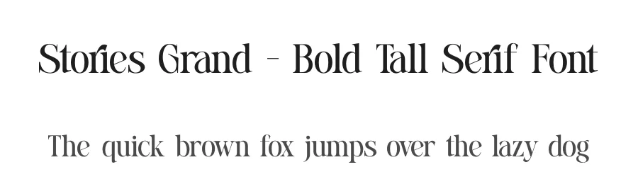 Stories Grand – Bold Tall Serif Font by timelesstype.co — Display Font