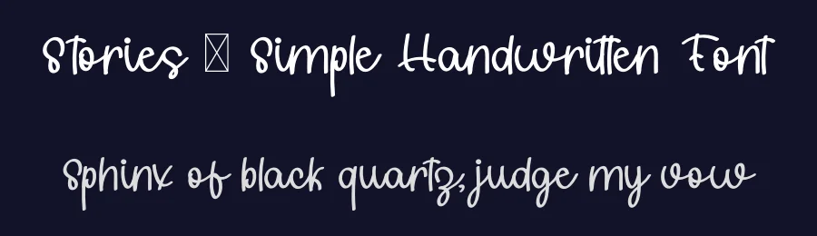 Stories – Simple Handwritten Font by freshtypeink — Script Handwritten Font — thumbnail 2