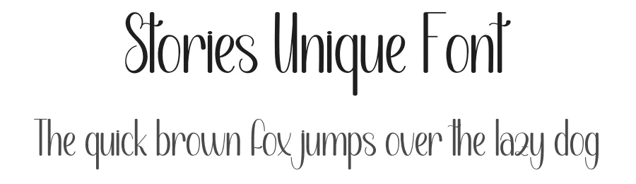Stories Unique Font by andikastudio — Display Font