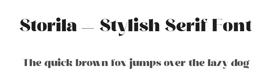 Storila — Stylish Serif Font by zeenesia studio — Decorative Font