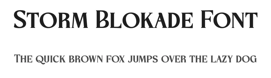 Storm Blokade Font by timelesstype.co — Display Font