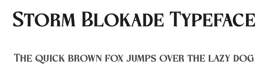 Storm Blokade Typeface by timelesstype.co — Display Font