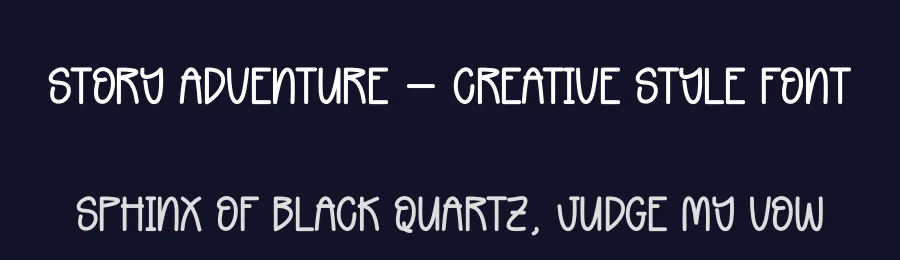 Story Adventure – Creative Style Font by andikastudio — Display Font — thumbnail 2
