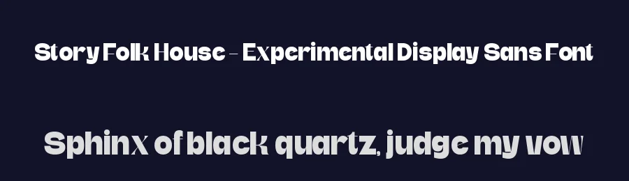 Story Folk House – Experimental Display Sans Font by timelesstype.co — Display Font — thumbnail 2