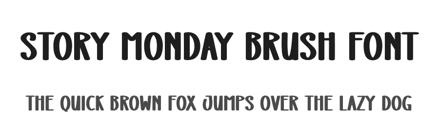 Story Monday Brush Font by andikastudio — Display Font
