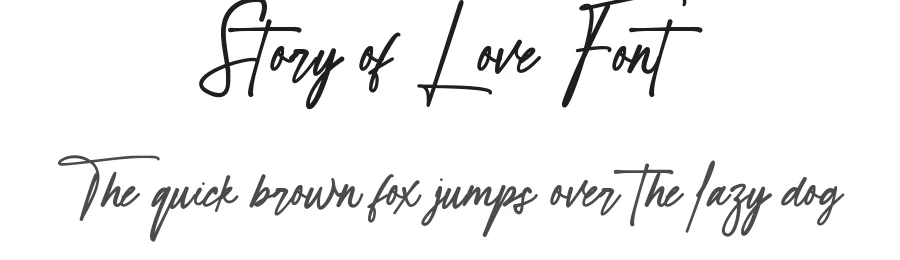 Story of Love Font by wibisono2001 — Script Handwritten Font