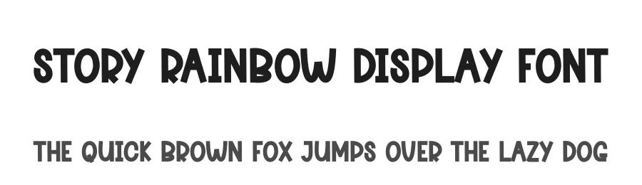 Story Rainbow Display Font by andikastudio — Display Font