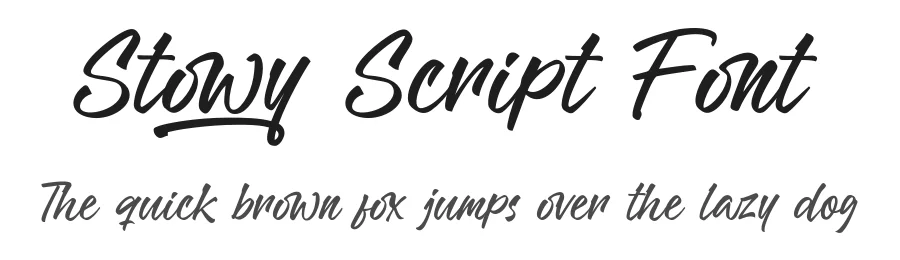 Stowy Script Font by Khurasan — Script Handwritten Font