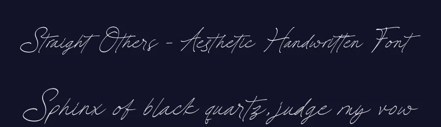 Straight Others – Aesthetic Handwritten Font by stylishtype.co — Script Handwritten Font — thumbnail 2