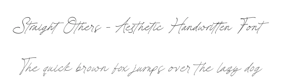 Straight Others – Aesthetic Handwritten Font by stylishtype.co — Script Handwritten Font