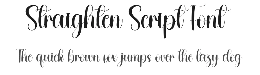 Straighten Script Font by creativeletter — Script Handwritten Font